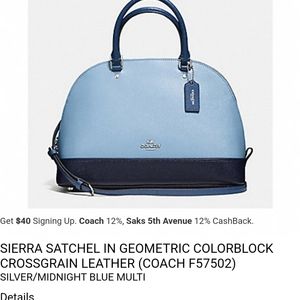 Coach Sierra Satchel in Geometric Purse